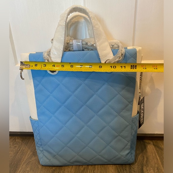 SCORE Kathi Travel Tote for Business, Work, or School Quilted Shoulder Bag NWT 🩵 - Picture 4 of 11